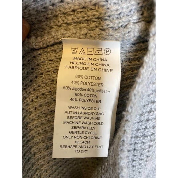 Michael Michael Kors women's sweater, chunky waffle knit, Gray size L - Picture 4 of 7